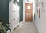 Slim 6 Drawer Shoe Cabinet-White
