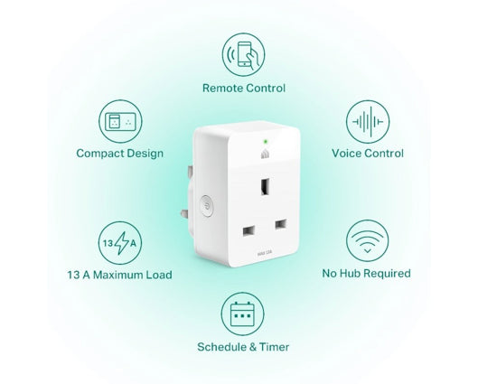 TP-Link KP105 Smart Plug Wi-Fi Slim Smart Plug - Works with Alexa/Google Home