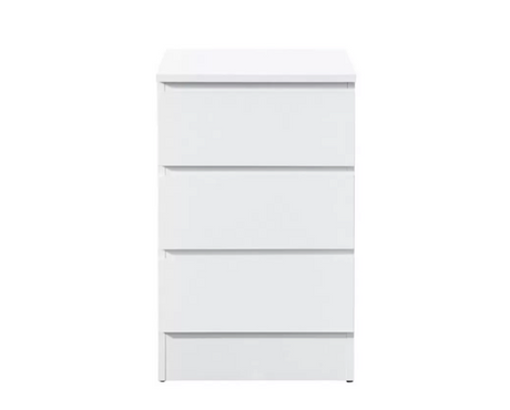 Oakley 3 Drawer Bedside- White