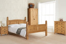 Corona High End Double Bed - Pine