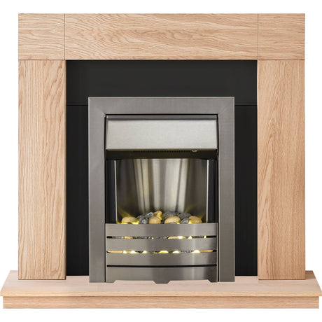 Milton Fireplace Suite in Oak 39 Inch
