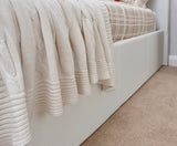 End Lift Ottoman Double Bed - White