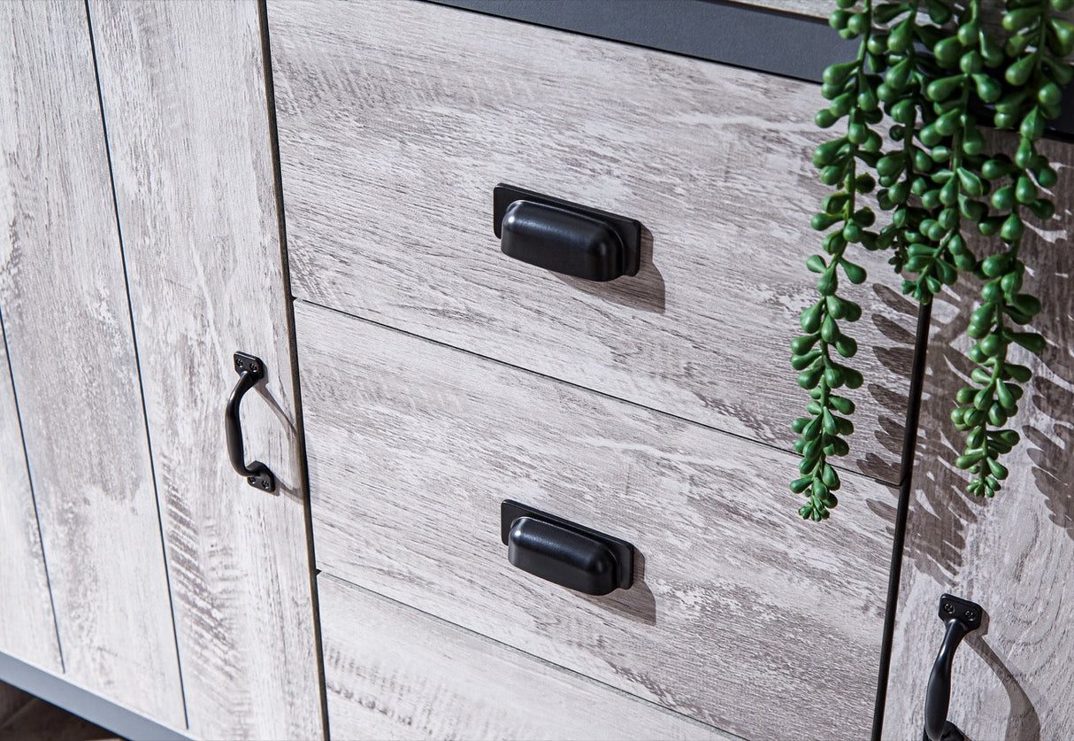Baxter 2 door 3 drawer sideboard grey