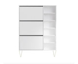 Maeve 3 Drawer Shoe Cabinet- White