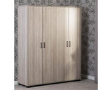 OLIVER 4 DOOR WARDROBE - LIGHT OAK EFFECT