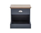 Kinsley 1 Drawer Bedside- Slate Blue