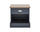 Kinsley 1 Drawer Bedside- Slate Blue