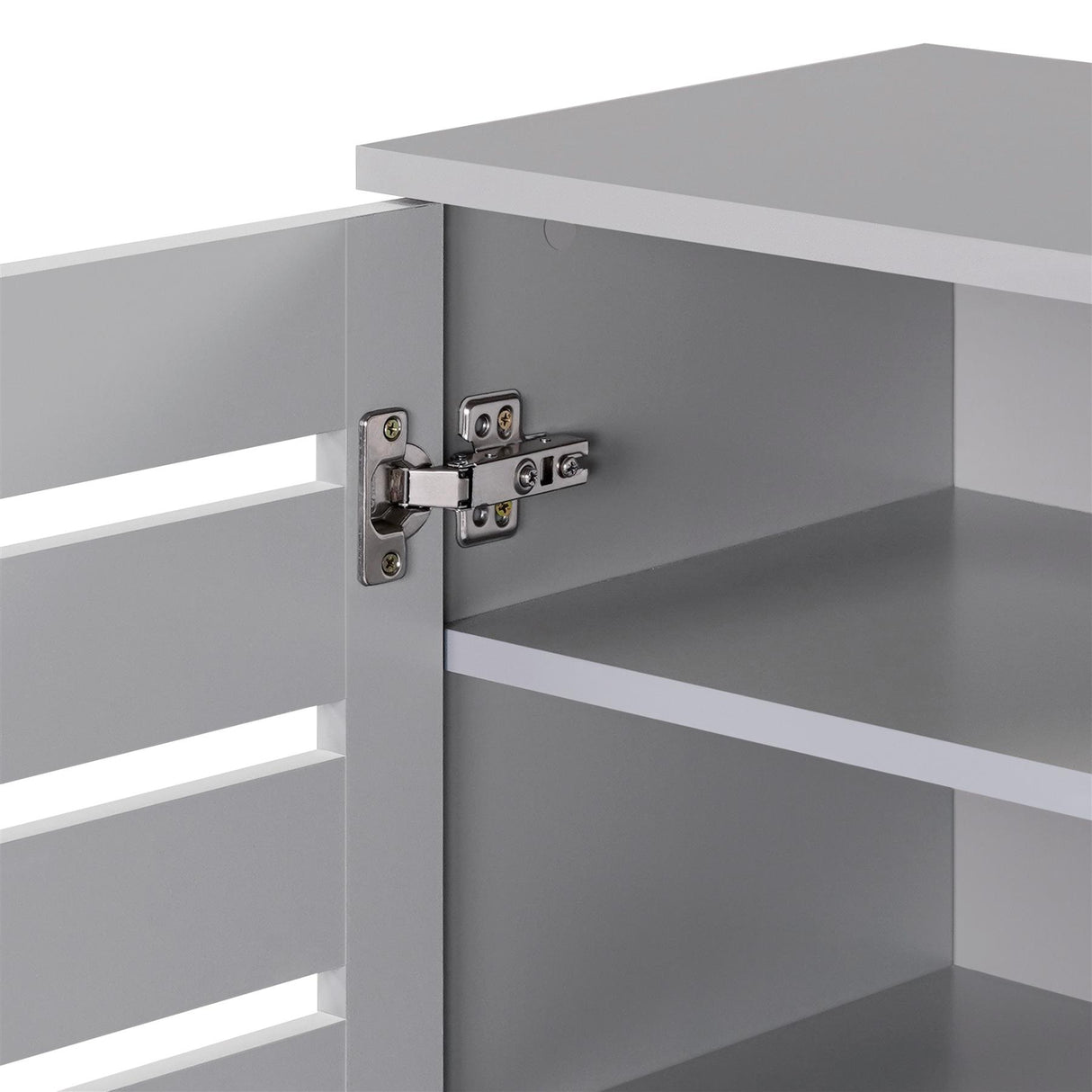 Euston 2 Door Shoe Cabinet - Light Grey