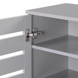 Euston 2 Door Shoe Cabinet - Light Grey
