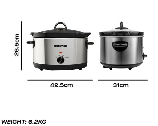 6.5L Slow Cooker Stainless Steel