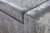 Vanessa Ottoman Bench-Grey Crushed Velvet