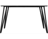 MARLOW & AVERY DINING SET (X4 CHAIRS) - BLACK MARBLE/GREY VELVET