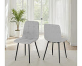 FENTON DINING CHAIR (X2 PER BOX) - LIGHT GREY FABRIC
