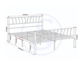 HARLOW 4'6" BED - SILVER