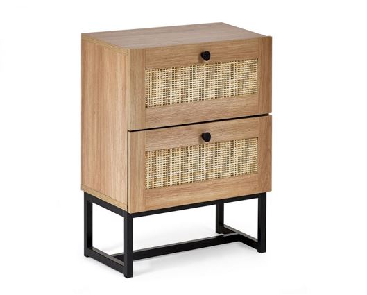 Petra 2 Drawer Bedside - Oak
