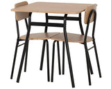 WARREN 1+2 DINING SET - RUSSET OAK EFFECT/BLACK