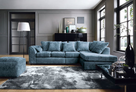 Heidi Right Hand Facing Corner Sofa Plus - Dark Blue