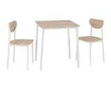 Riley Small Dining Set - White/Light Oak Effect Veneer