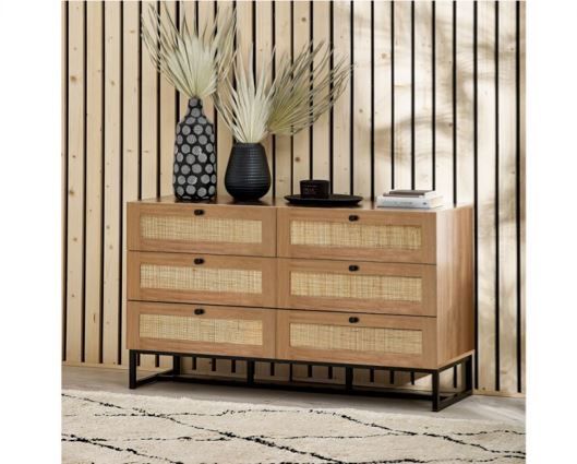 Petra 6 Drawer Chest - Oak