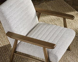 Ivy Armchair Oyster White & Brown