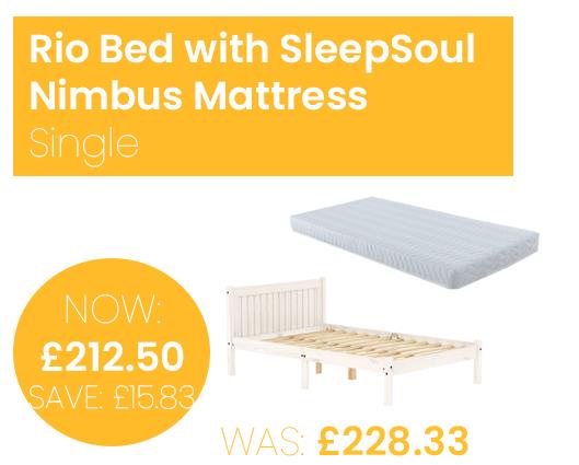 Rio Bed with SleepSoul Nimbus Mattress - Single