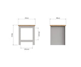 Lincoln Side Table- Light Grey