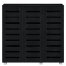 Euston 3 Door Shoe Cabinet - Black
