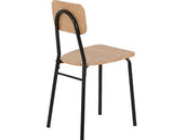 WARREN 1+2 DINING SET - RUSSET OAK EFFECT/BLACK