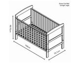 Grace Cot Bed + Fibre Mattress - Warm Grey