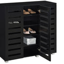 Euston 3 Door Shoe Cabinet - Black