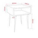 Galaxy metal bedside table, copper with black legs