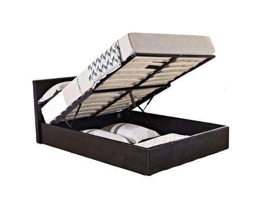 Barney Small Double Ottoman Bed - Brown