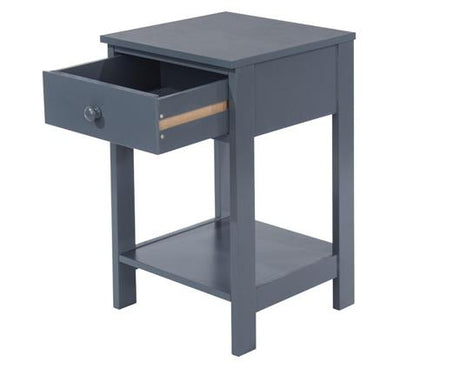 Shaker 1 Drawer Petite Bedside Cabinet-Midnight Blue