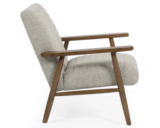Ivy Armchair Oyster White & Brown