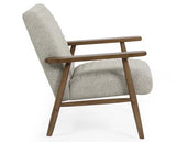 Ivy Armchair Oyster White & Brown
