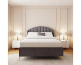 Pettine End Lift Ottoman Double Bed - Grey