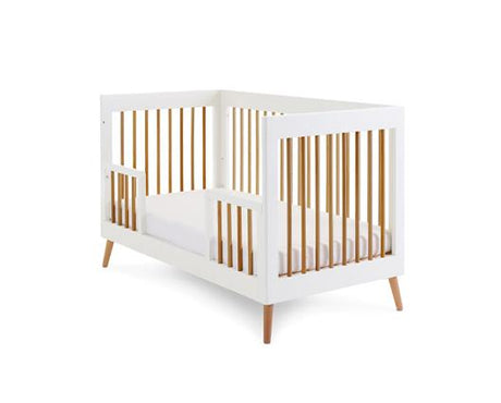 Maya Cot Bed - White with Natural