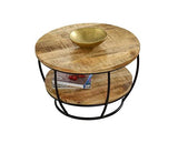 Surrey Solid Wood & Metal Coffee Table With Shelf