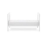 Grace Mini Cot Bed, Under Drawer + Fibre Mattress - White
