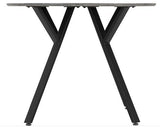ATHENS ROUND & LUKAS DINING SET (X4 CHAIRS) - CONCRETE/SAPPHIRE BLUE VELVET