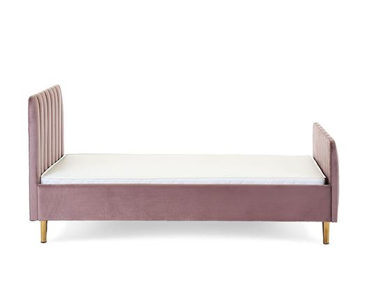Gatsby Velvet Single Bed - Pink