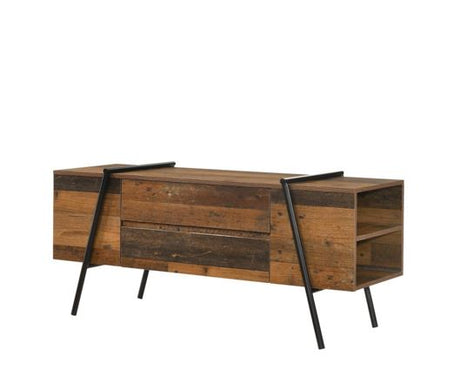 Burr TV Cabinet with 2 Drawers