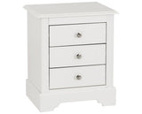 STRATFORD 3 DRAWER BEDSIDE - WHITE