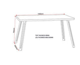 QUEBEC WAVE EDGE DINING TABLE - CONCRETE EFFECT