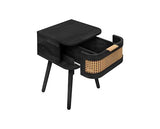Noah 1 Drawer Bedside - Black