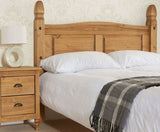 Corona High End King Bed - Pine