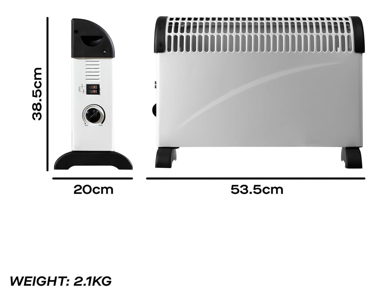Daeowoo White Convector Heater 2000W