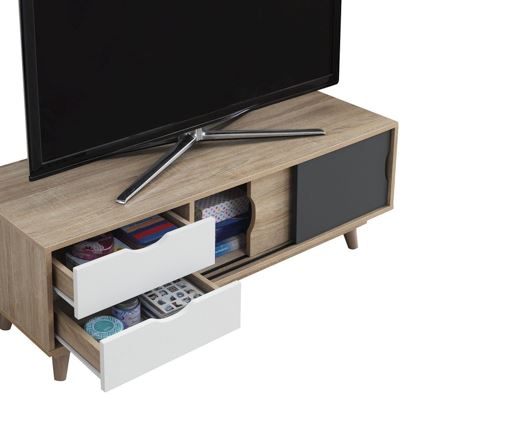 Culton Black & White 2 Door & 2 Drawer TV Unit