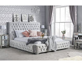 Grace King Bed - Grey