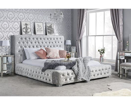 Grace King Bed - Grey
